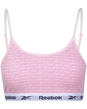 Reebok Crop-Top Voor Met Herhaald Alta-Logo - Roze