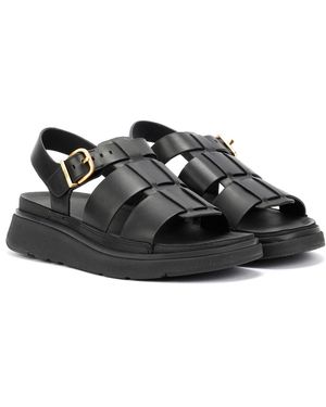 Fitflop Gen-Ff Visserslederen Zwarte Sandalen