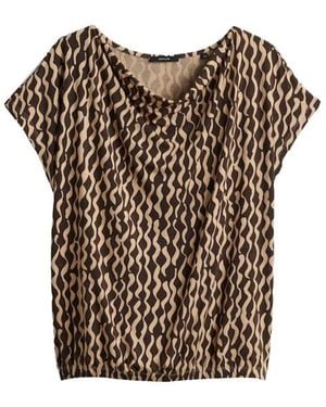 Opus Top Korte Mouw 10421814234445 - Bruin