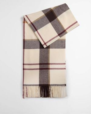 Barbour Harriet Tartan Scarf Lsc0494 Tn91 Light Muted Tartan - Naturel