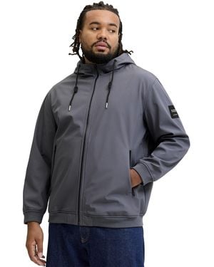 Jack & Jones Softshell Jas Plus Size - Grijs