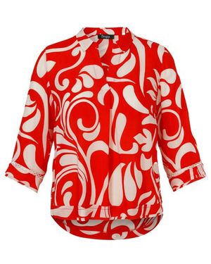 FRAPP Blouse Lange Mouw 2652666 - Rood