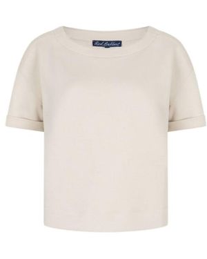 Red Button Top Lange Mouw Srb4954 Skyler - Naturel