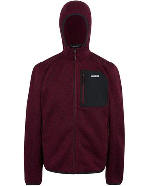 Regatta Newhill Marl Full Zip Fleece Jacket (Dark) - Red