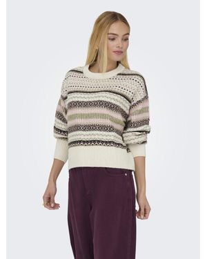 ONLY Onlarianne/S Pullover Knt Noos - Naturel