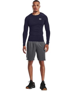 Under Armour Heatgear-Basislaagshirt Voor (Marine, Wit) - Blauw