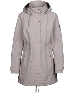 Trespass Ladies Pavlina Tp75 Waterproof Jacket (Oatmilk) - Grey