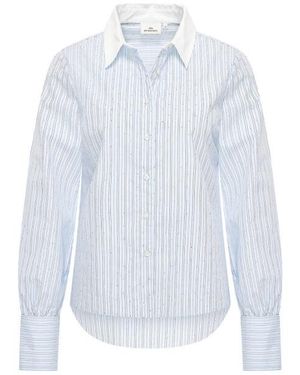HV Polo Blouse Lange Mouw 0404103757 Lorenz - Blauw