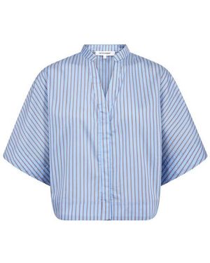 co'couture Blouse Korte Mouw 500209 Anica - Blauw