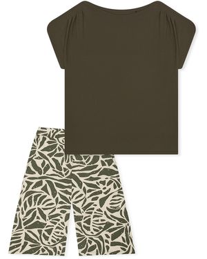 Schiesser Vrouwen Pyjama Selected Premium - Groen