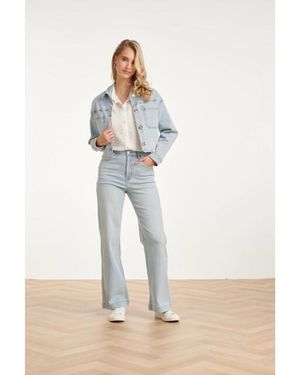 Smashed Lemon High-Waisted Wide Leg Jeans - Wit