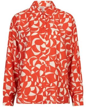 EsQualo Blouse Sp26-14004 Print - Rood