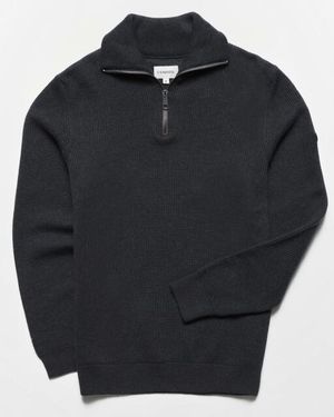 Campbell Harris Pullover Half Zip - Zwart