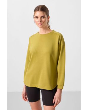 TOMMY LIFE Long-Sleeve Jersey Tunic Top - Yellow