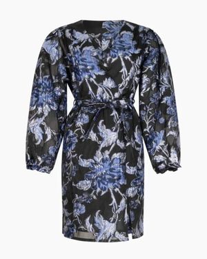 Another Label Loisa Flower Dress - Blauw