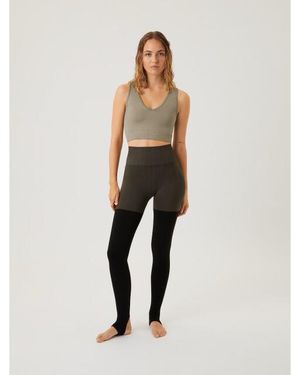 Björn Borg Björn Borg Björn Borg Sthlm Seamless Open Heel Tights – Naadloze Hoge Taille Leggings Met Open Hiel - Wit