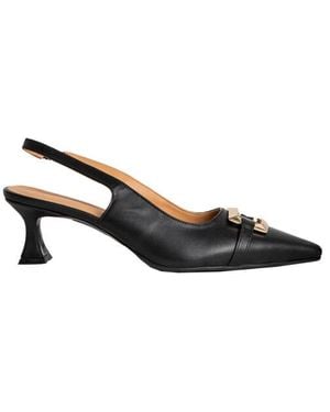 Babouche Pumps G-Eloise-1 - Zwart