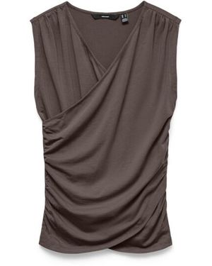 Vero Moda Vmkira Sl V-Neck Top Jrs - Bruin
