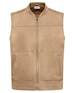 Cecil Vest Velour 220306 Golden - Naturel