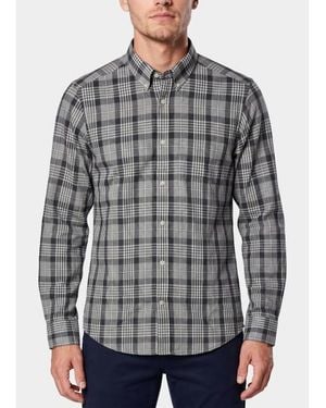 GANT Overhemd Checked Melange Poplin Shirt 3262006/093 - Grijs