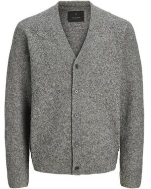 Jack & Jones Jprblasimon Souffle Knit Cardigan Melee - Grijs