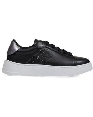 Furla Studded Platform Trainer Leather Shoes - Black