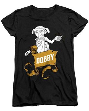 Harry Potter Getailleerd T-Shirt Voor Dobby Sketch - Zwart