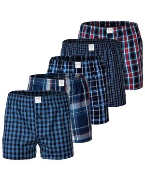 M&G 1 Geweven Boxershorts - Blauw