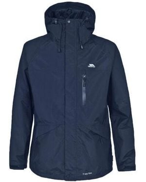 Trespass Corvo Hooded Full Zip Waterproof Jacket/Coat - Blue