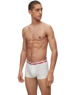 HUGO Biologische Boxershorts Voor (Set Van 3) - Wit