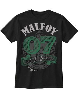Harry Potter T-Shirt Voor Volwassenen Malfoy Seeker - Zwart