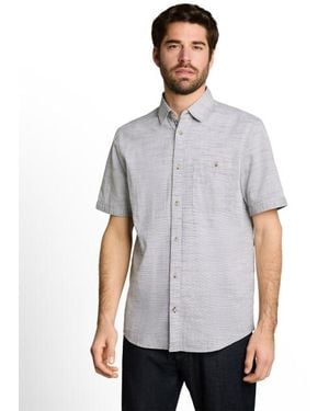 Tom Tailor Structured Slubyarn Shirt - Grijs