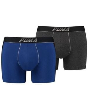 PUMA Basic Boxer 2-Pack - Blauw