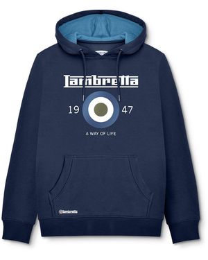 Lambretta Adult Doel Hoodie (Marine) - Blauw