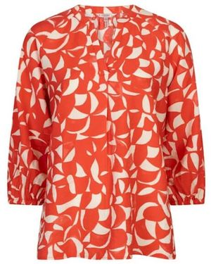 EsQualo Blouse Sp26-14003 Print - Rood
