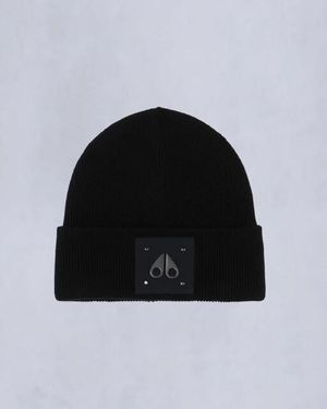 Moose Knuckles Logo Icon Beanie - Zwart