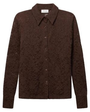 Aaiko Top Lange Mouw Vigo Lace Pa 158 - Bruin
