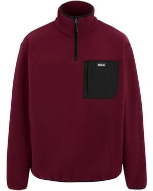 Regatta Frankie Half Zip Fleece Top (Dark) - Red