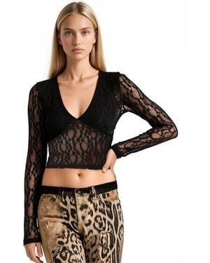 Busem V-Neck Long Sleeve Blouse - Black