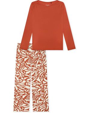 Schiesser Vrouwen Pyjama Selected Premium - Oranje