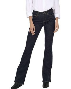 ONLY Onlblush Mid Fl Stayblue Dnm Rea023Noos Dark - Blauw