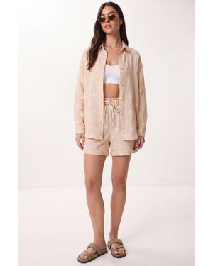 Happiness İstanbul Cotton Two-Piece Coord Set - Natural