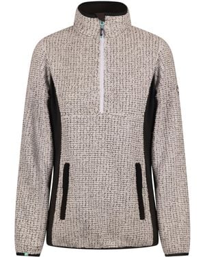 Trespass Ladies Lia Half Zip Fleece Top Marl) - Grey