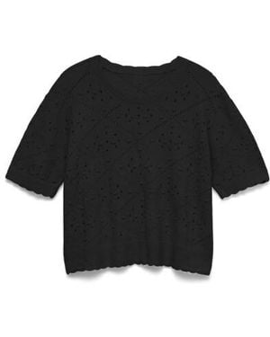 Vero Moda Vmfoemily 2/4 Stitch Pullover Mfo - Zwart