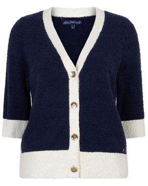 Red Button Popcorn Vest D.Blau - Blauw