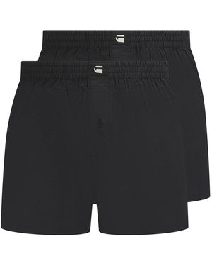 G-Star Elm Woven Boxers 2-Pack Geweven Boxershorts - Zwart