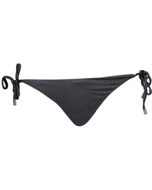 KARL LAGERFELD Tie Side Bikini Bottom - Black