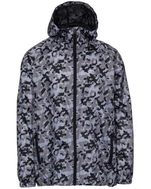 Trespass Qikpac Camouflage Opvouwbare Regenjas Voor - Grijs