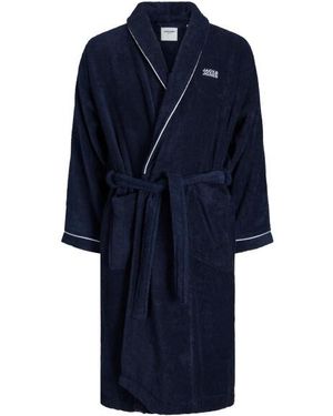 Jack & Jones Badjas Badstof Jacpiping Bathrobe R - Blauw