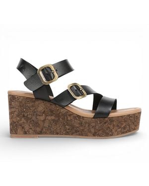 Blowfish Wedge Strappy Espadrille Heel Sandals - Brown
